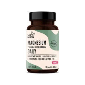 ViaNubia MAGNESIUM DAILY Bisglycinate + FOS + Bio Active B-Complex, 90 kapslí