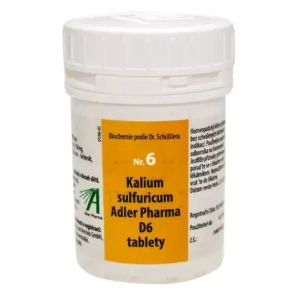 Adler Pharma Schüsslerovy soli – Nr. 6 Kalium sulfuricum D6 400 tablet