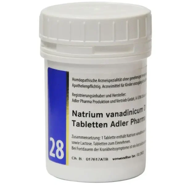 Adler Pharma Schüsslerovy soli – Nr. 28 Natrium vanadinicum D12 400 tablet