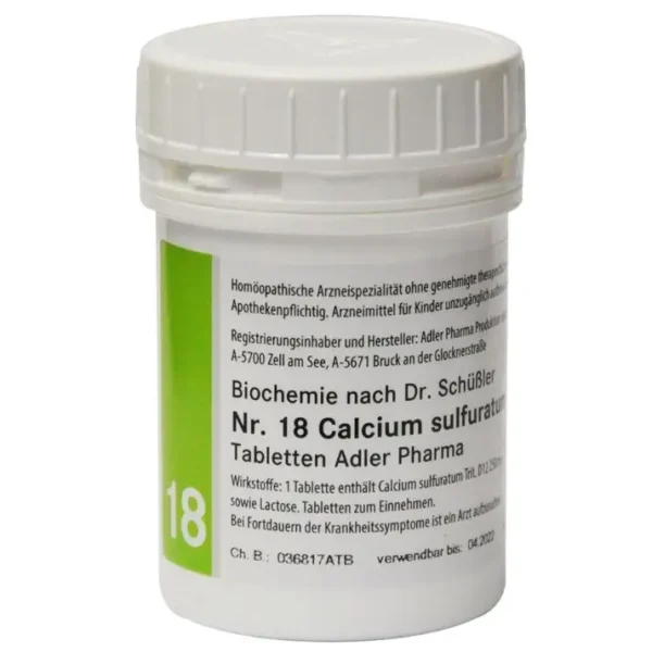 Adler Pharma Schüsslerovy soli – Nr. 18 Calcium sulfuratum D12 400 tablet