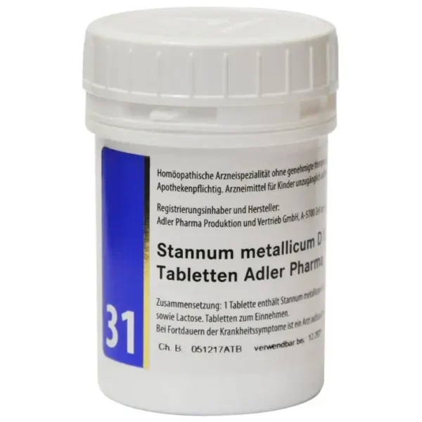 Adler Pharma Schüsslerovy soli – Nr. 31 Stannum metallicum D12 400 tablet