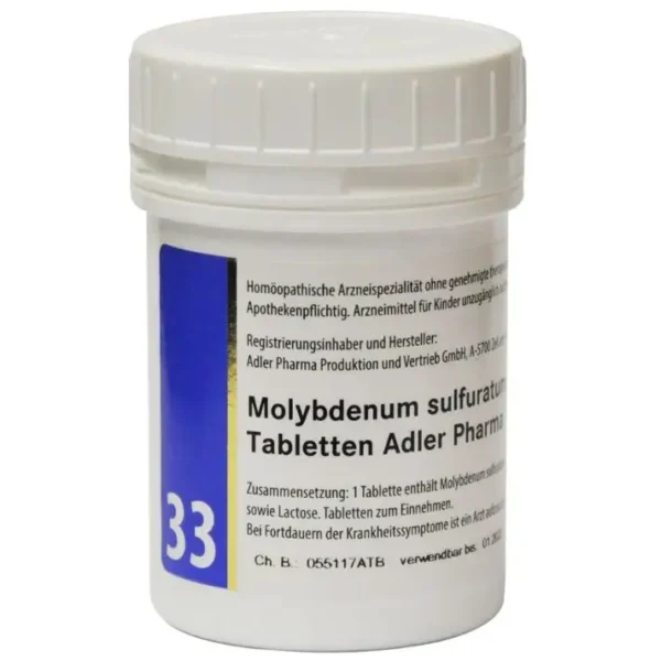 Adler Pharma Schüsslerovy soli – Nr. 33 Molybdenum sulfuratum D12 400 tablet