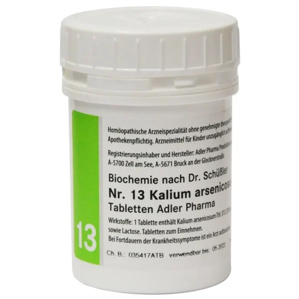 Adler Pharma Schüsslerovy soli – Nr. 13 Kalium arsenicosum D12 400 tablet