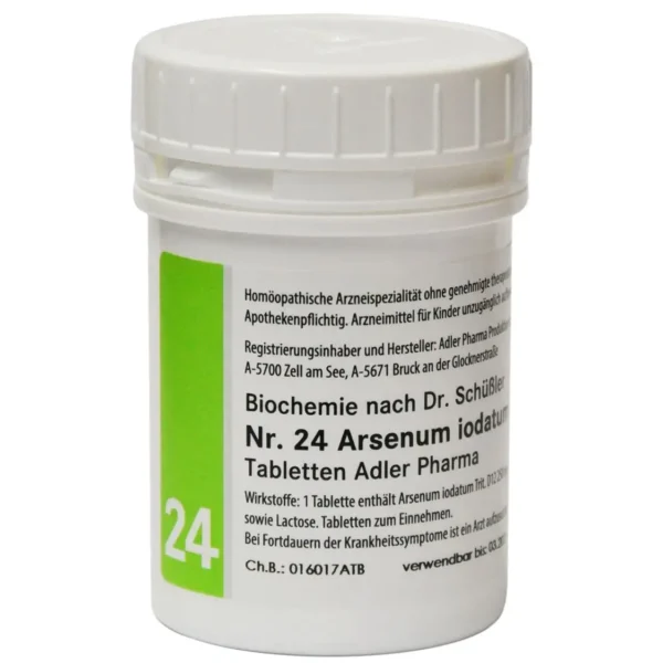 Adler Pharma Schüsslerovy soli – Nr. 24 Arsenum iodatum D12 400 tablet