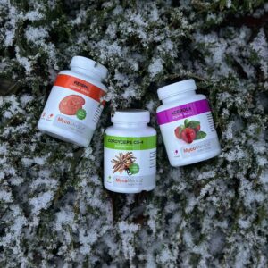 Balíček MycoMedica Reishi + Cordyceps + Acerola