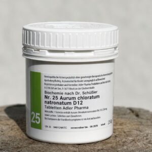 Adler Pharma Schüsslerovy soli – Nr. 25 Aurum chloratum natronatum D12 1000 tablet