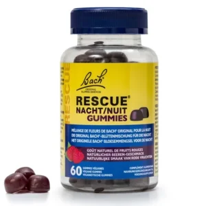 Bachovy esence RESCUE Night Gummies gumové pastilky malina 60ks